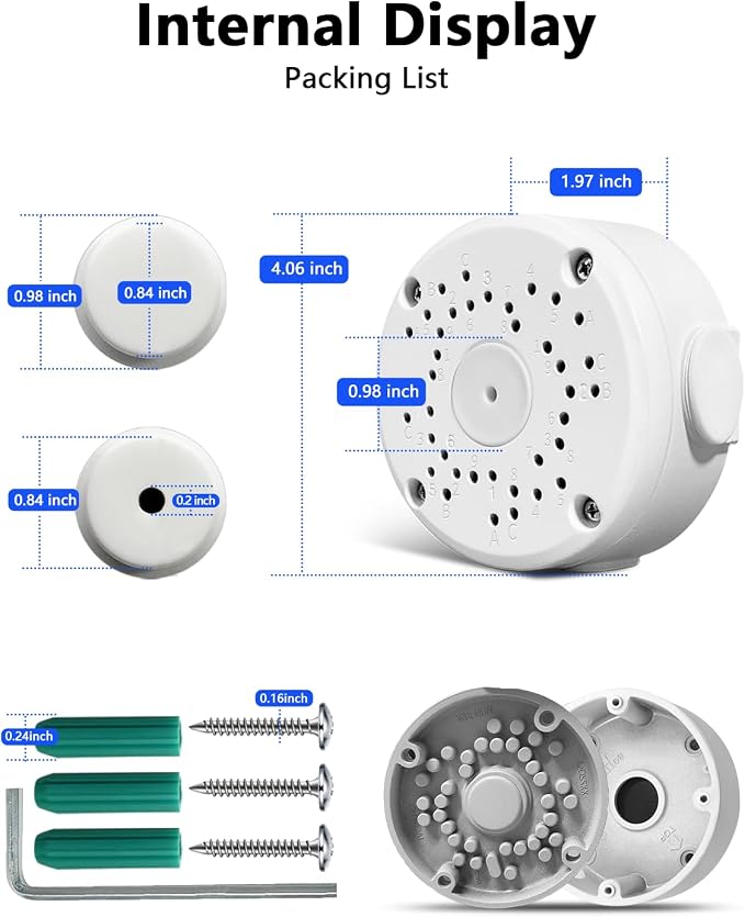 Compatible with Bullet Cameras Universal Bullet Security Camera Base Junction - Image 5