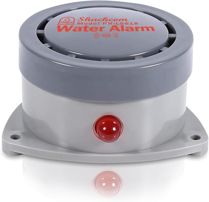 Water Leak Detector 1 Pack, Shackcom Water Alarm 110DB, Waterproof & by Shackcom