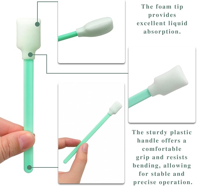 50PCS Foam Cleaning Swabs – Anti-Static Lint-Free Applicators - Image 3