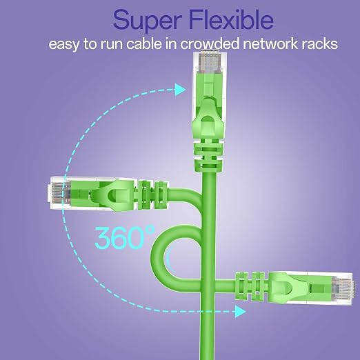 Cat 6 Ethernet Cable 0.5FT, Cat6 Ethernet Patch Cable 10Gbps, High-Speed UTP - Image 6