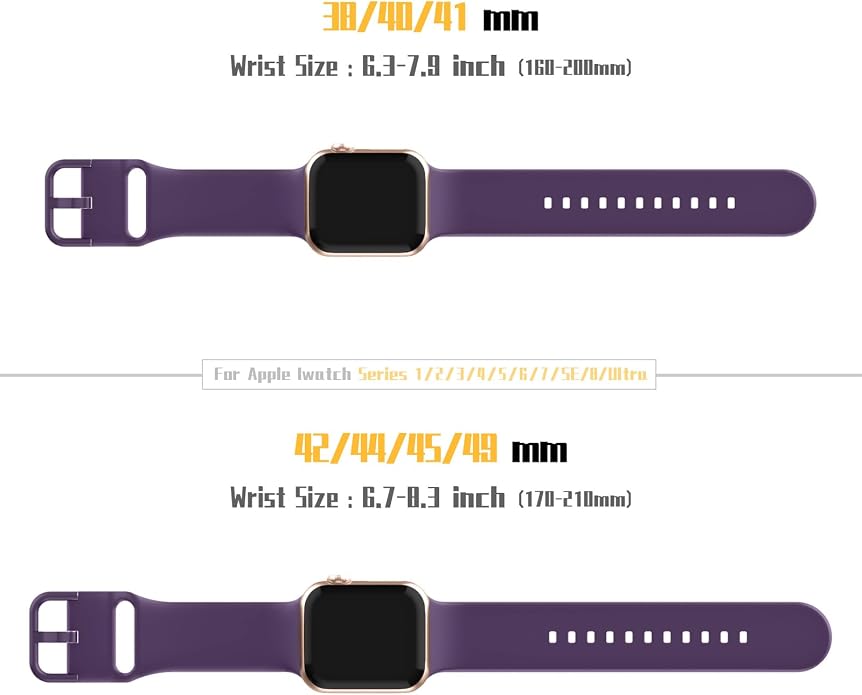 Sport Band Compatible with Apple Watch Bands 49mm 46mm 45mm 44mm 42mm 41mm 40mm - Image 6