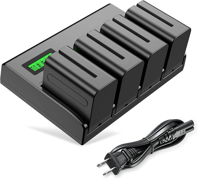 4&6 Pack NP-F970 Batteries 8900mAh and 4/6-Channel Charger Compatible by Binval