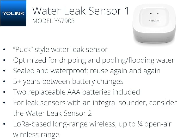 YoLink Smart Home Starter Kit: Hub & 3-Pack Water Leak Sensor 1, LoRa Up to 1/4 - Image 2