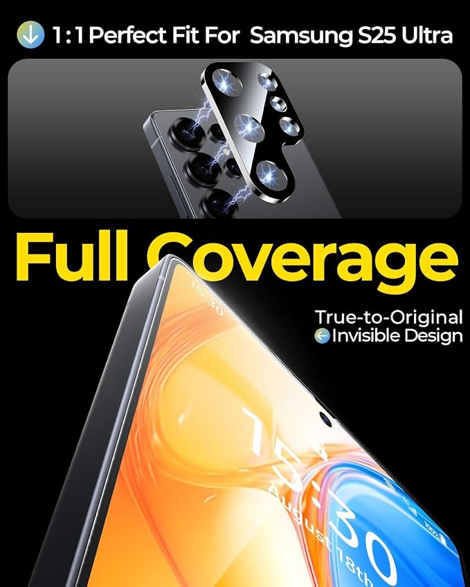 MRGLAS 2+2 Packs for Samsung Galaxy S25 Ultra Privacy Screen Protector 6.9'' - Image 5