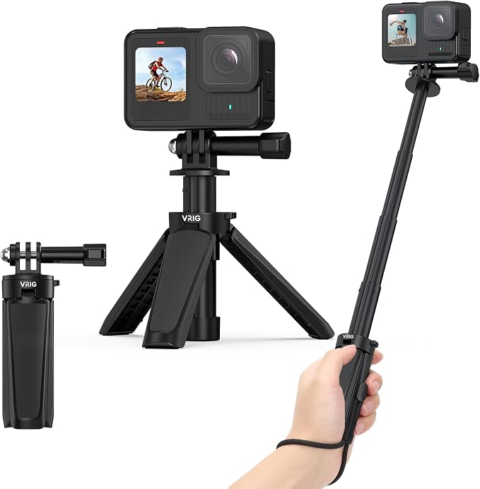 VRIG TP29 Extenable Mini Camera Tripod, Portable Small Handle Grip Desktop by VRIG