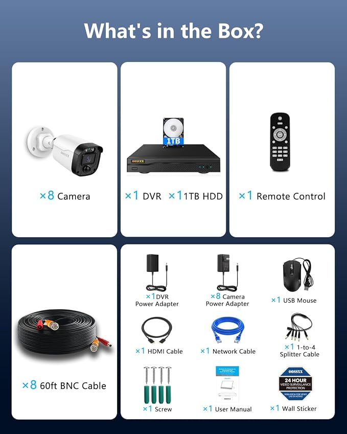 5MP Wired Security Camera System Outdoor, 8CH DVR - Image 9