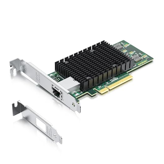10Gtek 10Gb PCI-E NIC Network Card, Single Copper RJ45 Port, by 10Gtek