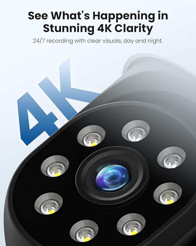 Hiseeu 4K 8MP Security Camera Outdoor, Wireless Home Security Camera - Image 2