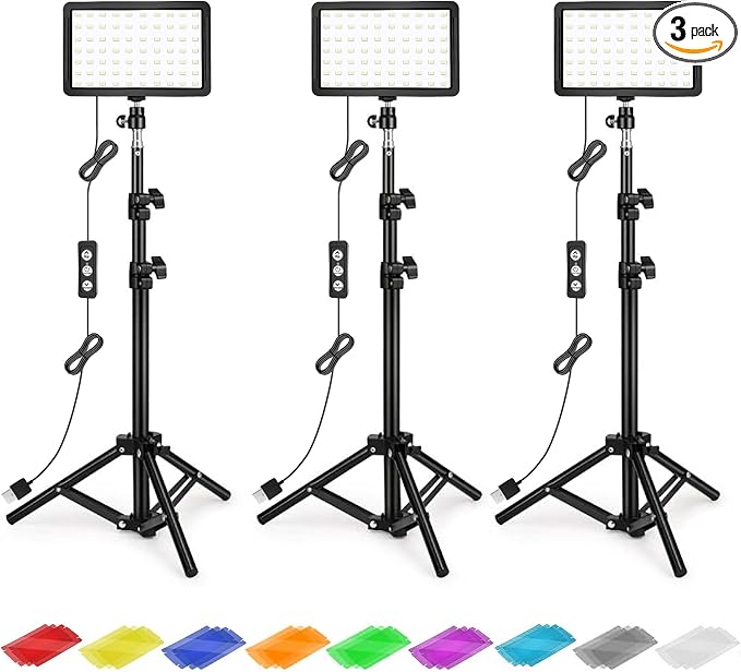 Photography Lighting Kit Dimmable 5600K USB Led Video Studio Streaming Lights by ALTSON