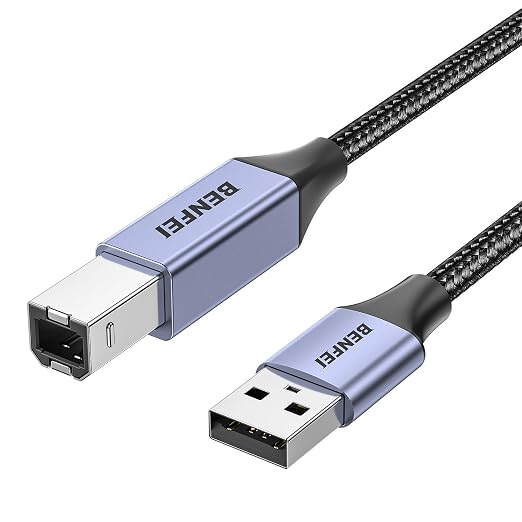BENFEI USB Printer Cable, 6.6FT/2 Meter USB A to USB B Cable by BENFEI