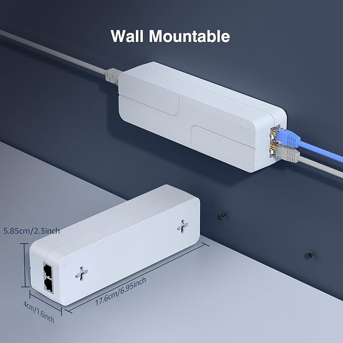 2.5Gb PoE++ Injector 90W, VunLink High Power IEEE 802.3bt Multi-Gig PoE Adapter - Image 5