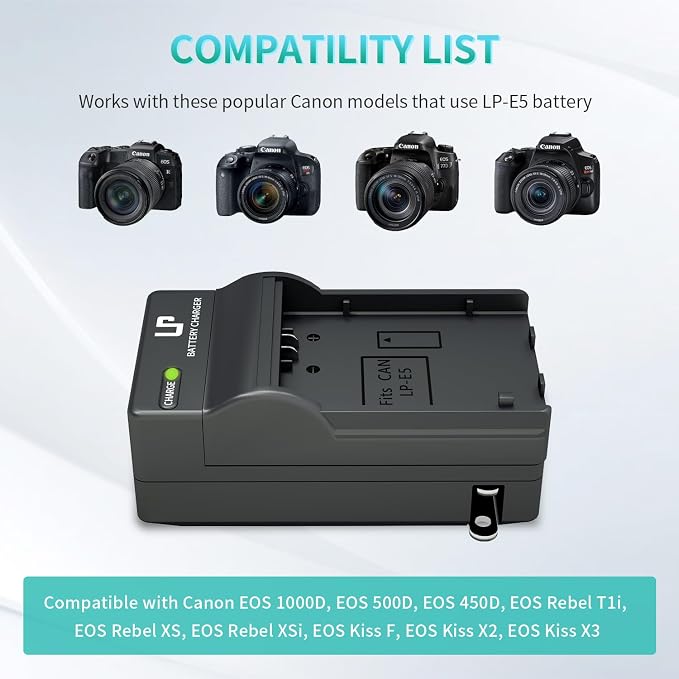 LP LP-E5 Battery Charger, Quick Charger - Image 2