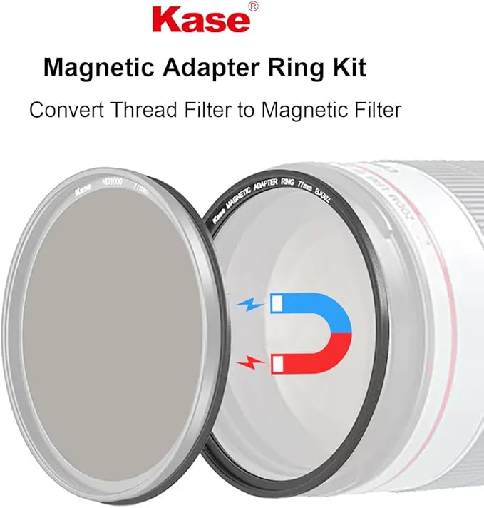 Kase 49mm Magnetic Lens and Filter Adapter Ring Kit - Image 2