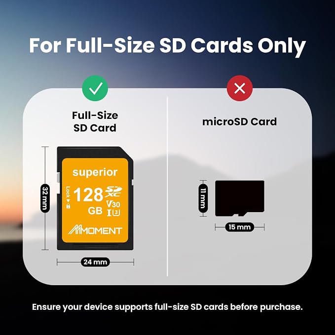 MMOMENT 128GB Full-Size SD Card UHS-I U3 V30 Class 10 High Speed SDXC – Up to - Image 2