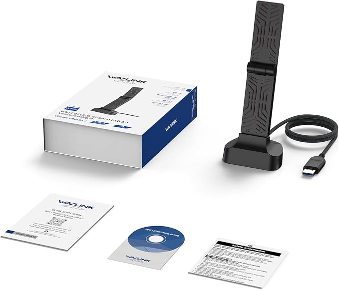 USB WiFi Adapter for Desktop PC Laptop, WAVLINK WiFi 7 BE6500 Tri-Band Wireless - Image 9