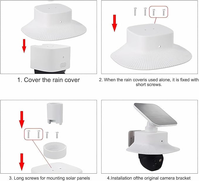 Sun Rain Shade Cover Shield for eufy Security SoloCam S340 Camera, UV-Resistant - Image 6