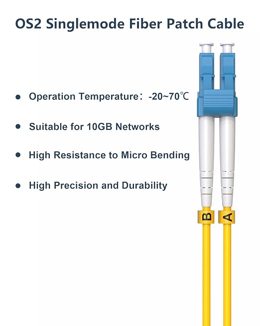 6 Pack LC to LC Fiber Patch Cable OS2 0.5m, Individually Tested LC Single Mode - Image 6