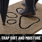 Smiry Dog Door Mat for Muddy Paws, Absorbent Non Slip Dirt Trapper - Image 2