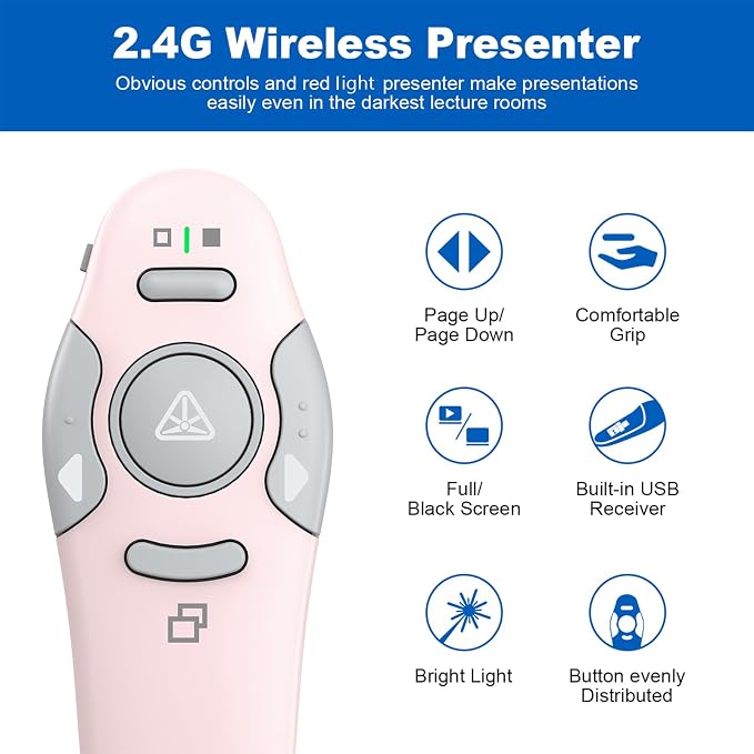 QUI Presentation Clicker Wireless Presenter Remote Clicker - Image 2