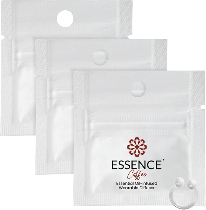 Essence Wearable Aromatherapy Nasal Diffuser – Coffee Essential Oil Nose Ring by Essence