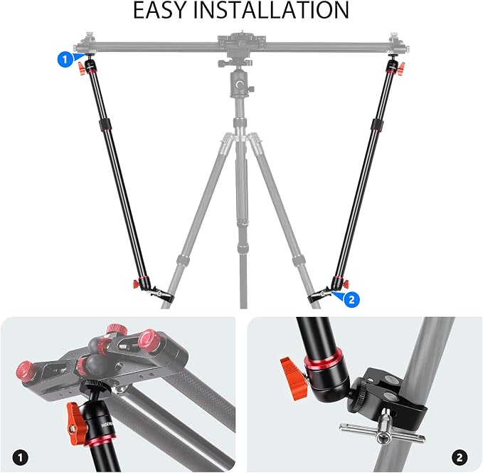 Neewer Camera Slider Support Arm Stabilizer, Extendable Poles - Image 3
