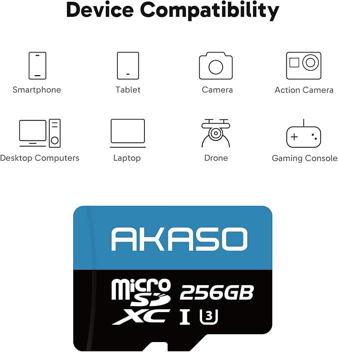AKASO 256GB microSDXC U3 Memory Card - Image 3