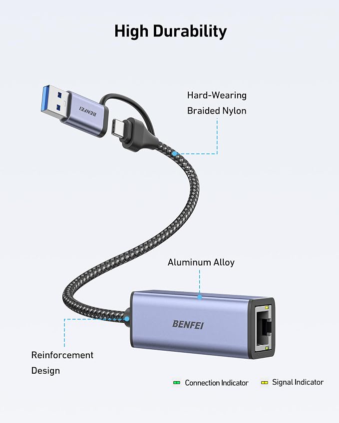 BENFEI USB Ethernet Adapter 1000 Mbps, Mac OS - Image 9
