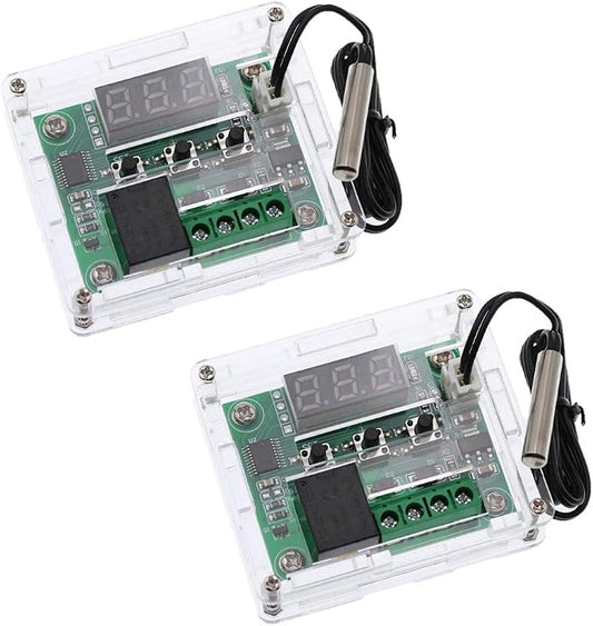 HiLetgo 2pcs W1209 with Case 12V DC Digital Temperature Controller Board Micro by HiLetgo