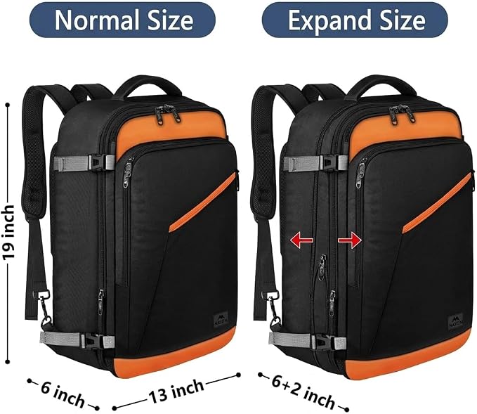 MATEIN Carry on Backpack for Airplanes, Expandable Travel Backpack Airline - Image 5