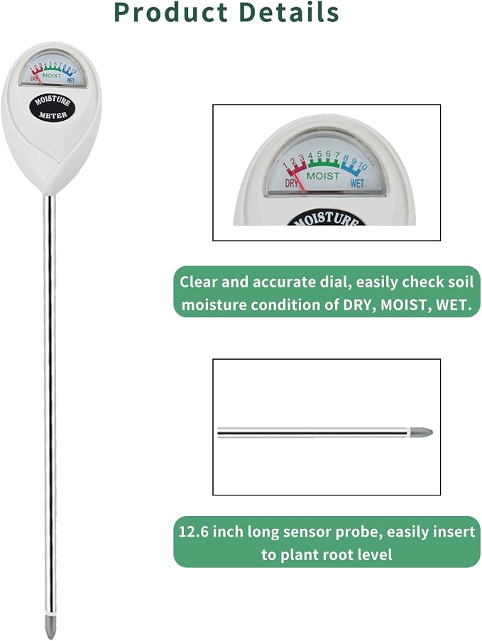 Censinda Soil Moisture Meter, Long Probe Soil Moisture Monitor - Image 4