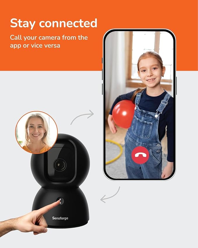 SensForge 2.5K Pan-Tilt Security Camera, 360° Dual-Band WiFi Camera - Image 9