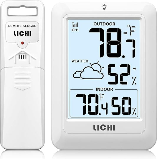 Indoor Outdoor Thermometer Wireless Weather Station, Internal External by Unknown