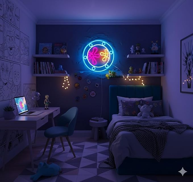 manimo Ocean World Porthole Neon Lights, LED Under Sea Porthole Neon Signs - Image 4