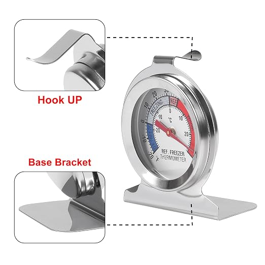 5Pcs Refrigerator Thermometer -30~30°C/-20~80°F Fridge Analog Freezer - Image 2