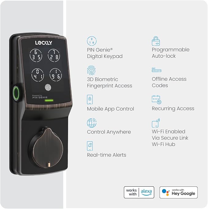 Lockly Secure Pro Wi-Fi Smart Door Lock, Keyless Entry - Image 9