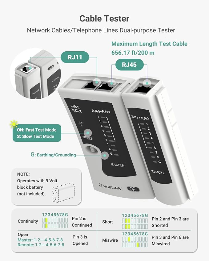 VCELINK RJ45 Crimp Tool Kit for CAT7/6A/6/5E/5, Upgraded Network Tool Set - Image 4