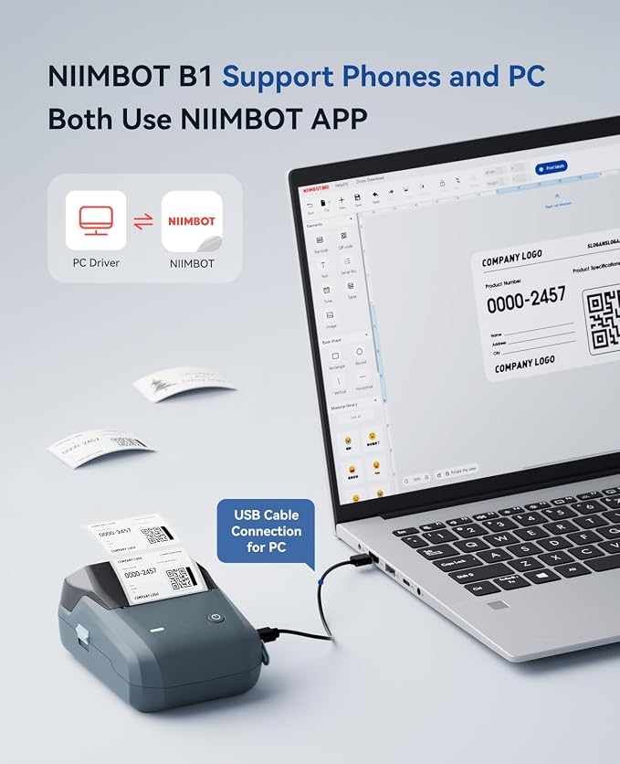 NIIMBOT B1 Label Maker Machine, Thermal Label Printer Easy to Use - Image 6