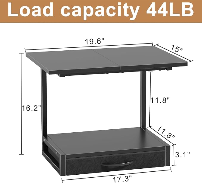 YAOHUOO 2-Tier Desktop Printer Stand - Image 5