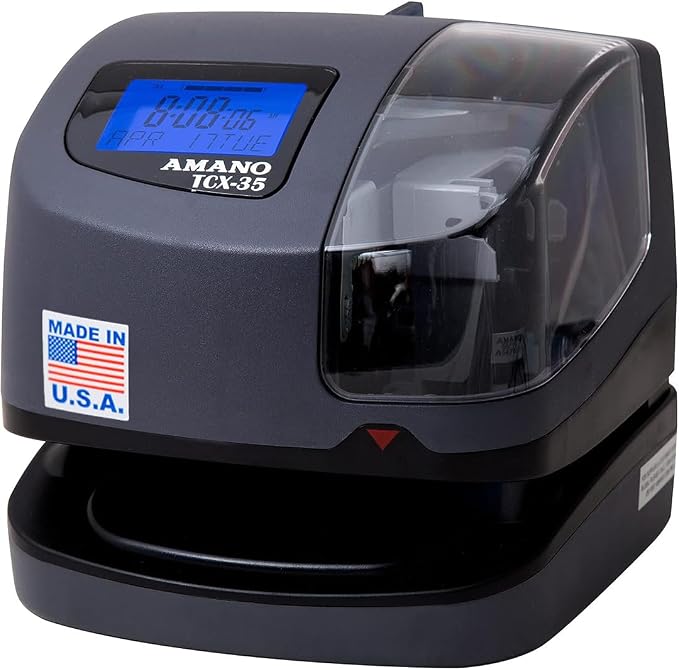 AMANO TCX-35 Time Clock for Employees, Electronic Punch Clock for Small Business by AMANO