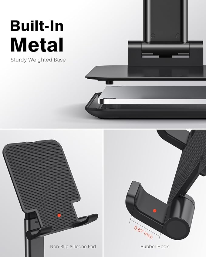 Anozer Tablet Stand Foldable & Adjustable, Portable Monitor Stand 5.55*3.94" - Image 5