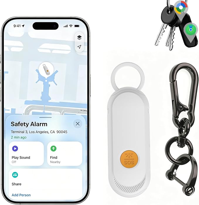 Personal Safety Alarm, GPS Tracker Keychain by Unknown