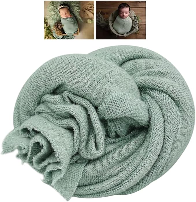 Newborn Posing Wrap Newborn Photography Props Soft Stretch Knit Blanket - Image 2