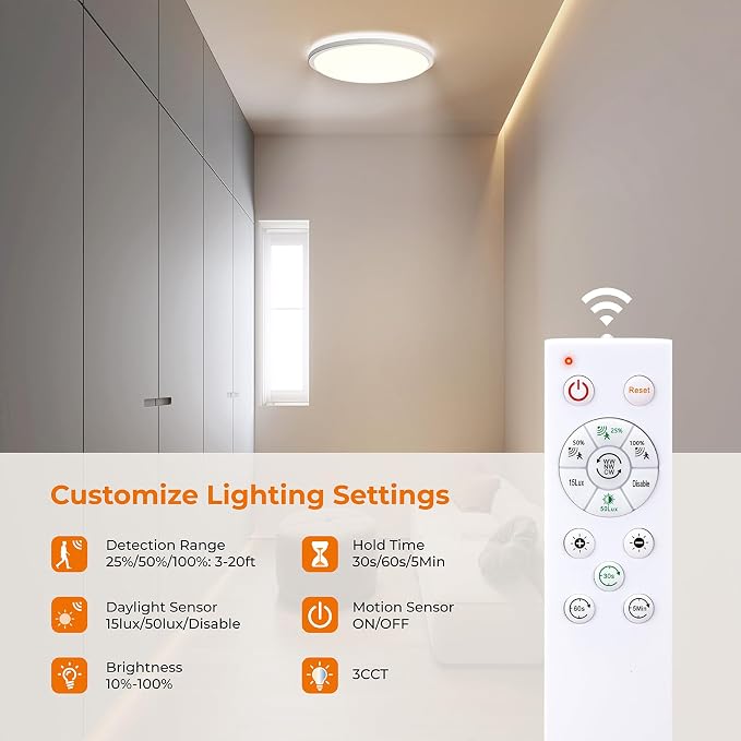 Matane 2Pack Motion Sensor LED Ceiling Light - Image 5