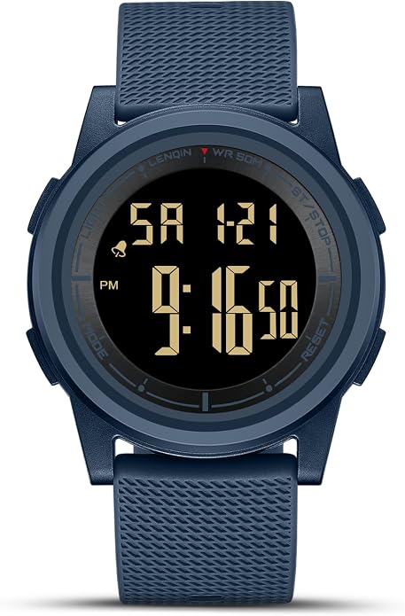 HANPOSH Mens Digital Watch Ultra Thin Minimalist Sports Waterproof Outdoor LED by BIDENWATCHESUS