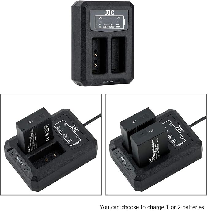 JJC LP-E17 Battery Charger USB Dual Slot - Image 3