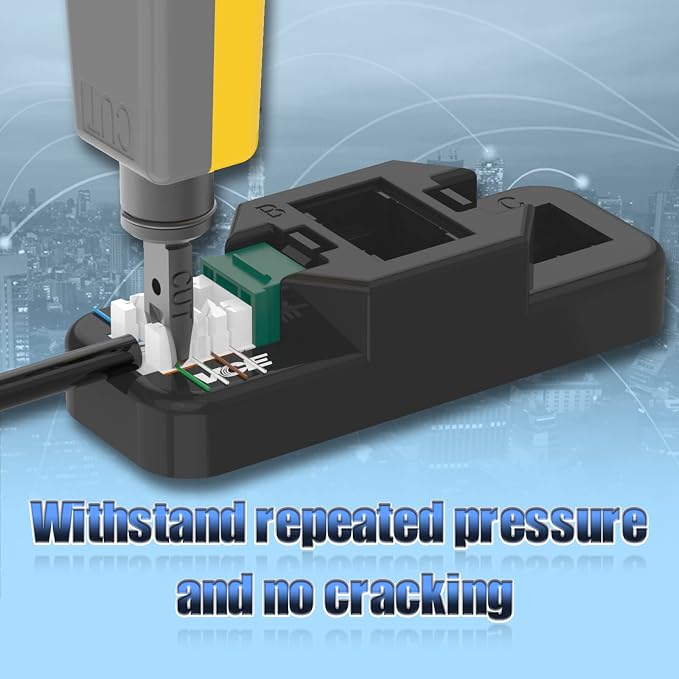 VCE UL Listed Cat6 RJ45 Keystone Jack Insert 25-Pack, 90 Degree Punch Down - Image 4