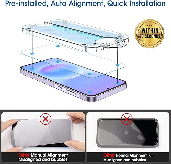 amFilm Auto-Alignment OneTouch for Samsung Galaxy A57 5G 6.7" Screen Protector - Image 3