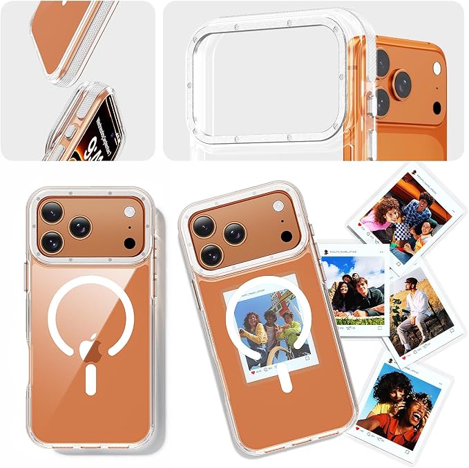 toushion 3 in 1 for iPhone 17 Pro Max Case Clear Bumper, Fits MagSafe, - Image 7