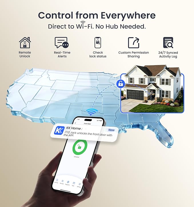 Veise VE029-E Wi-Fi Smart Lever Lock - Image 4