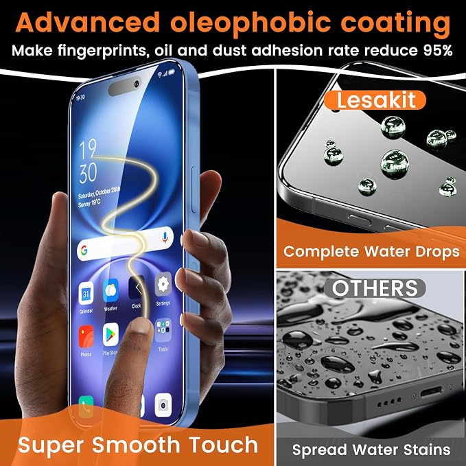 Lesakit 4+4 Pack Privacy Screen Protector - Image 6